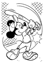 A coloring page of mickey mouse